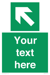 Custom Arrow Top Left Sign